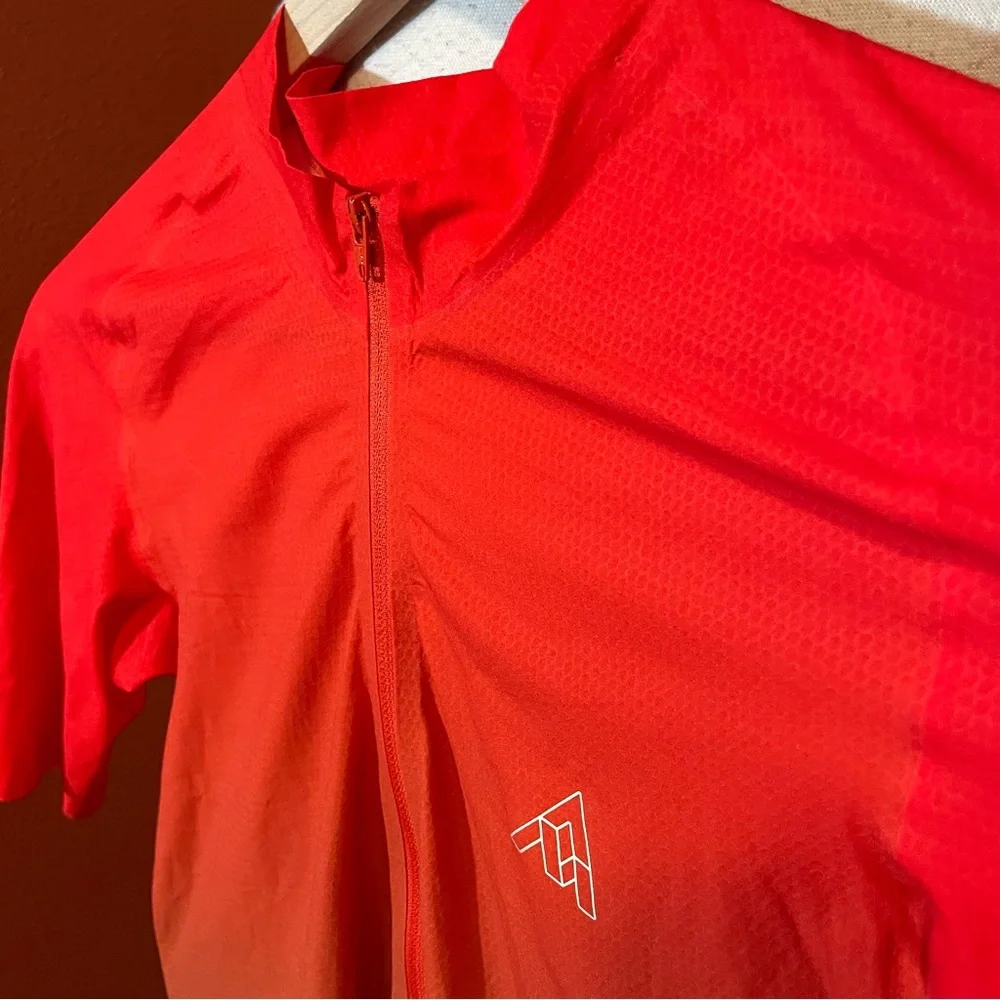 7Mesh Men’s Skyline Jersey Lightweight‎ Red & Brown Ombré Full Zip Cycling Shirt